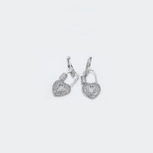 Load image into Gallery viewer, Heart Lock Hoops - Bling Bee Jewels
