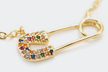 Load image into Gallery viewer, Multicolor Pin Necklace - Bling Bee Jewels
